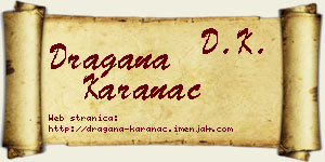 Dragana Karanac vizit kartica